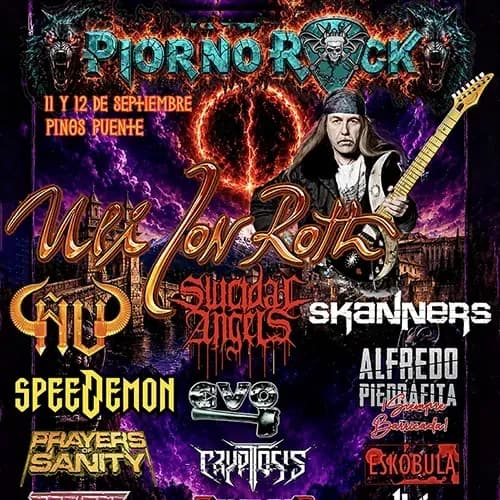 Piorno Rock 2025: Uli Jon Roth, Ñu y Suicidal Angels lideran la XIX edición en Granada