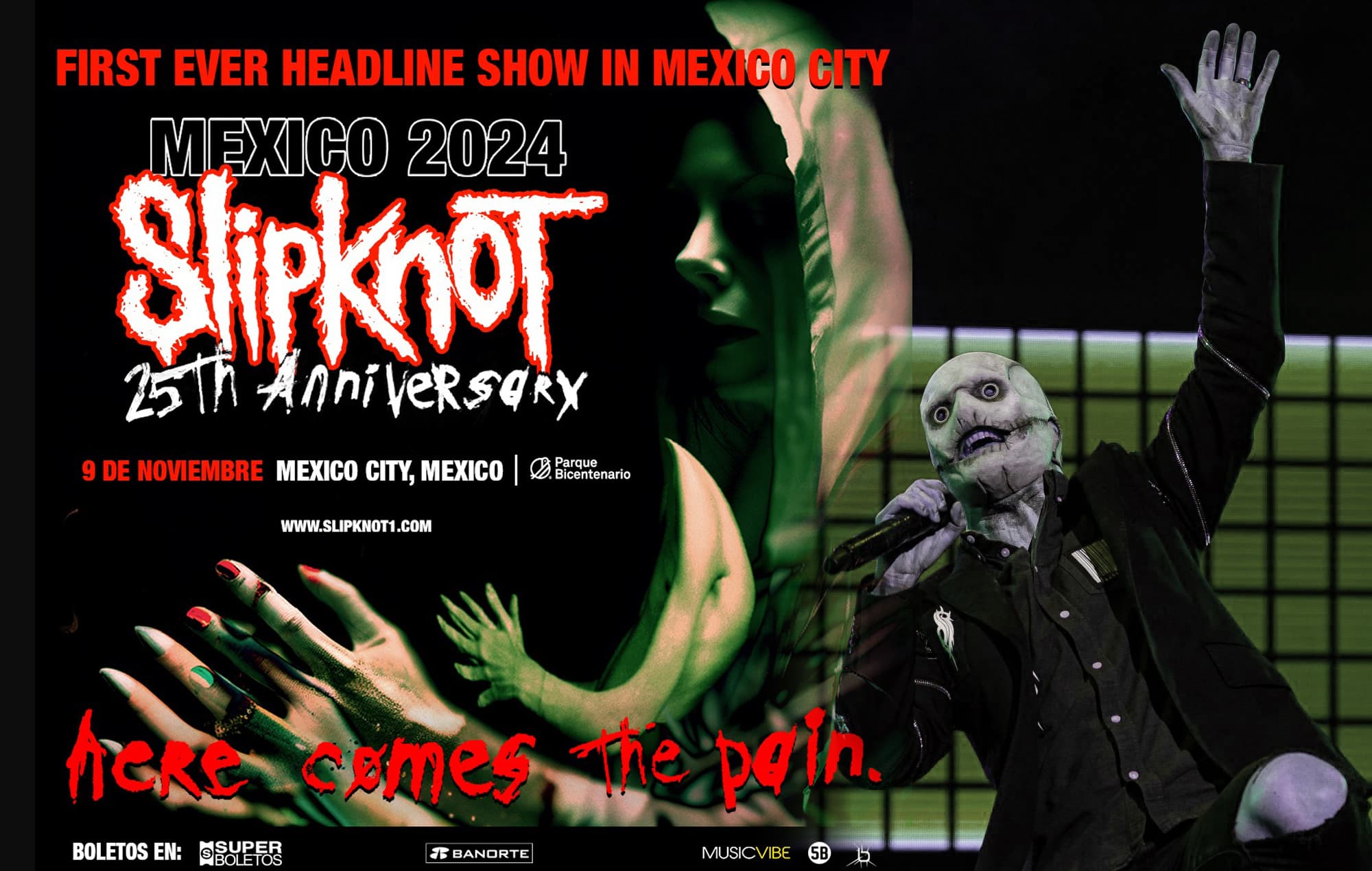 Slipknot de vuelta en México con dos shows impactantes en 2024
